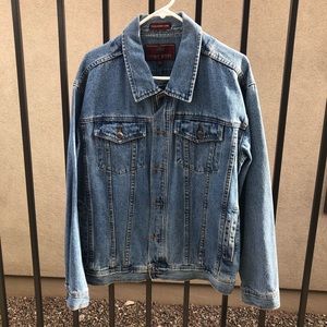 SUPER NICE DETAILED JEAN JACKET - Large for perfect layering - immaculate!!!